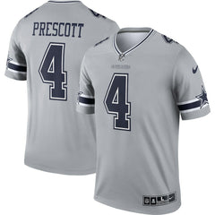 Dak Prescott Dallas Cowboys Inverted Legend Player Performance Top Gray