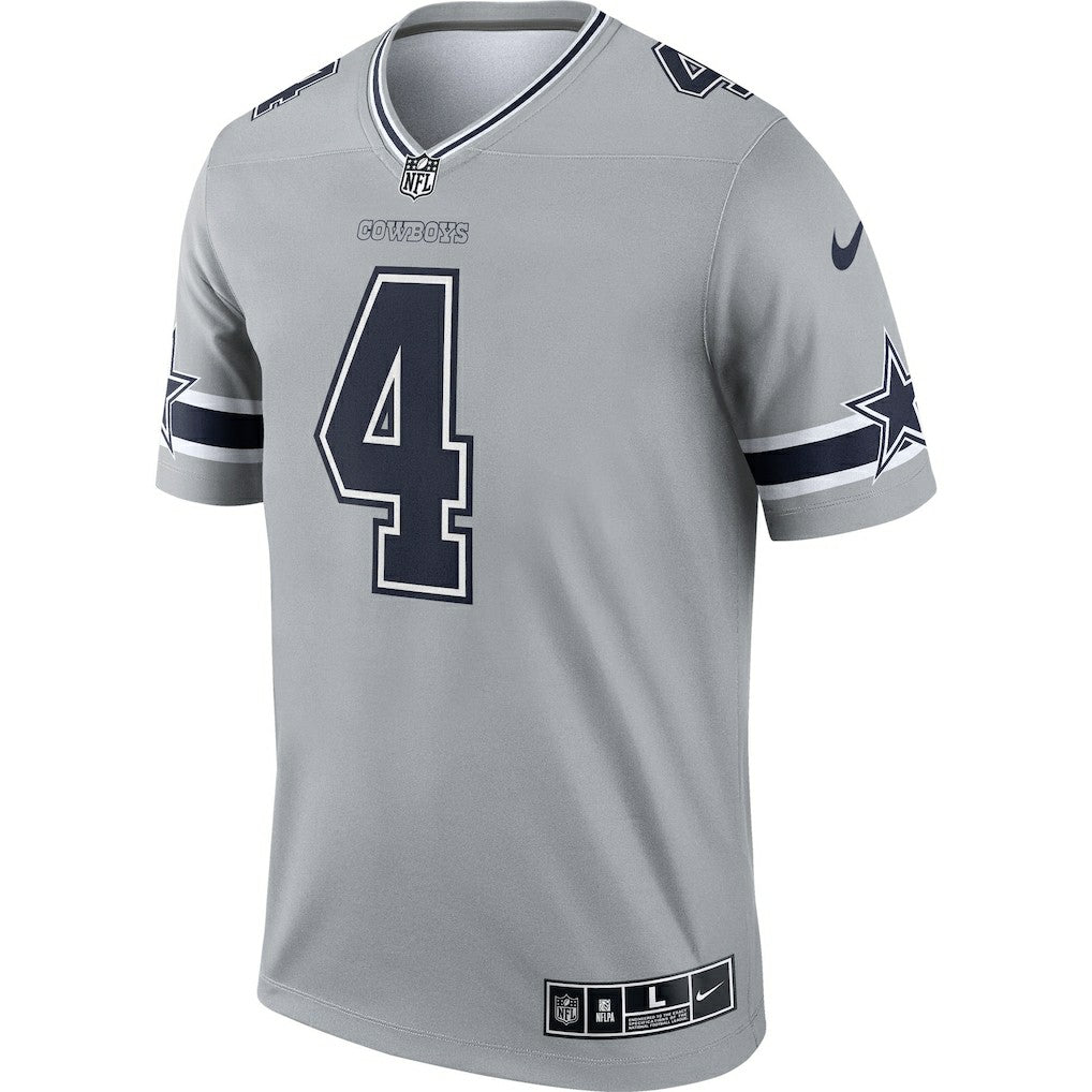 Dak Prescott Dallas Cowboys Inverted Legend Player Performance Top Gray