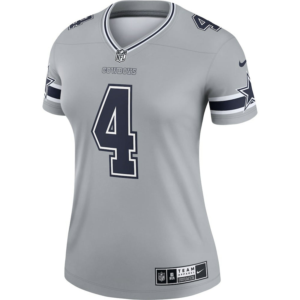 Dak Prescott Dallas Cowboys Women's Legend Player Performance Top Gray