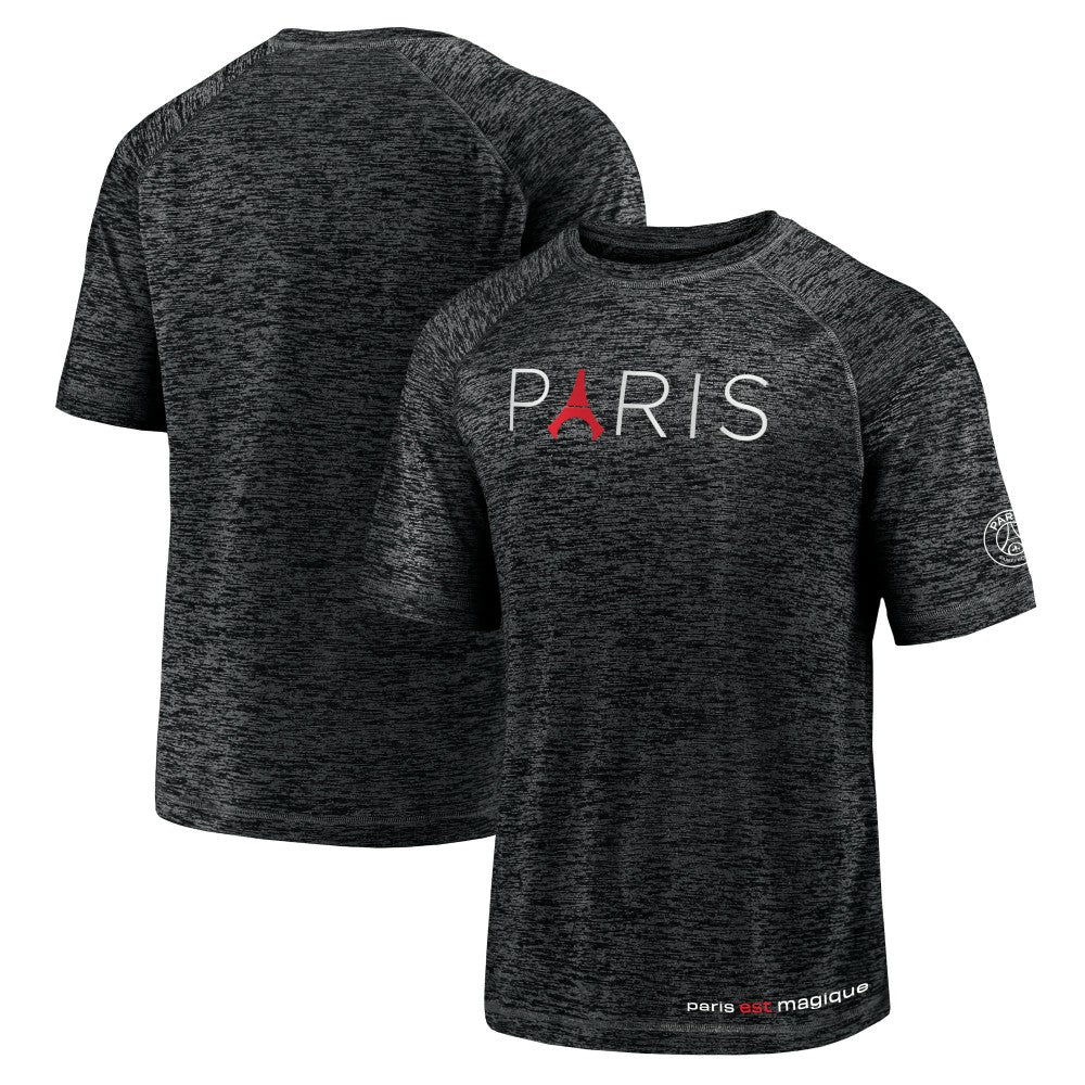 Paris Saint-Germain Tower Space-Dye Raglan T-Shirt Black
