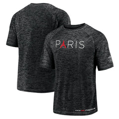 Paris Saint-Germain Tower Space-Dye Raglan T-Shirt Black