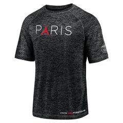 Paris Saint-Germain Tower Space-Dye Raglan T-Shirt Black