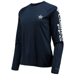 Dallas Cowboys Women's Tidal Omni-Shade Raglan Long Sleeve T-Shirt Navy/White