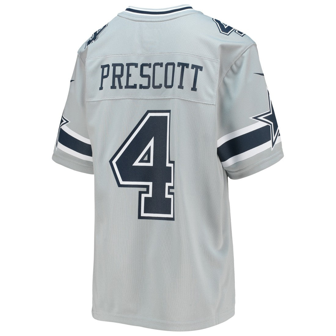 Dak Prescott Dallas Cowboys Youth Inverted Team Game Jersey Silver