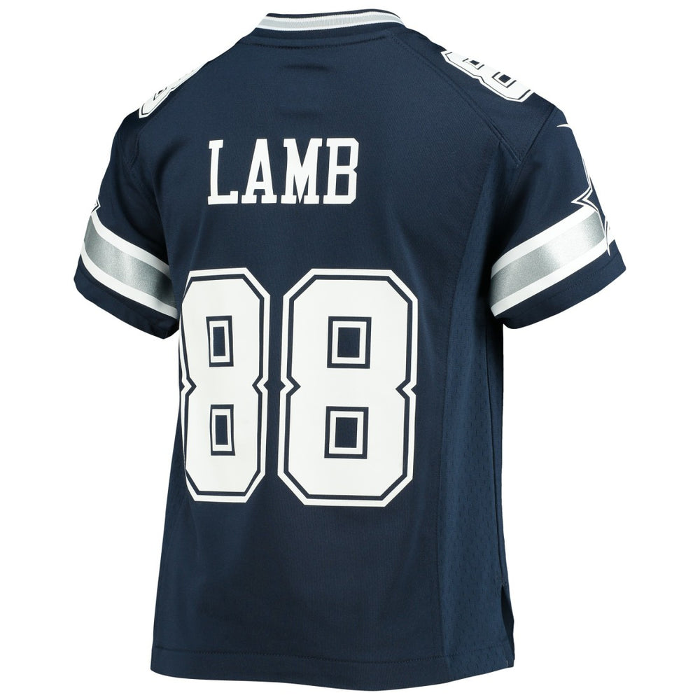 CeeDee Lamb Dallas Cowboys Youth Player Game Jersey Navy