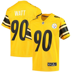T.J. Watt Pittsburgh Steelers Youth Inverted Team Game Jersey Gold