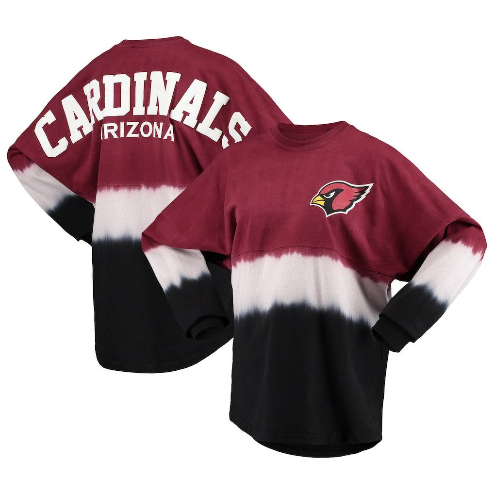 Arizona Cardinals Women's Ombre Long Sleeve T-Shirt Cardinal/White