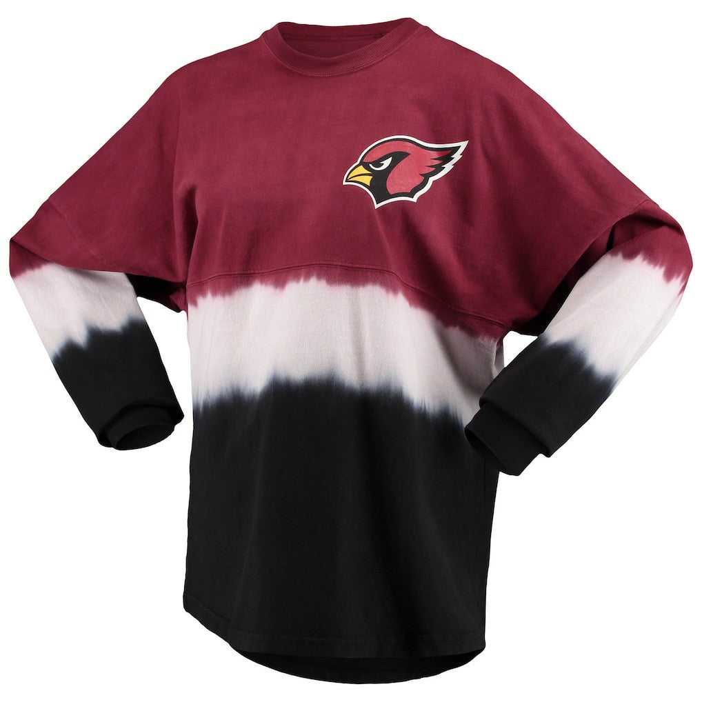 Arizona Cardinals Women's Ombre Long Sleeve T-Shirt Cardinal/White