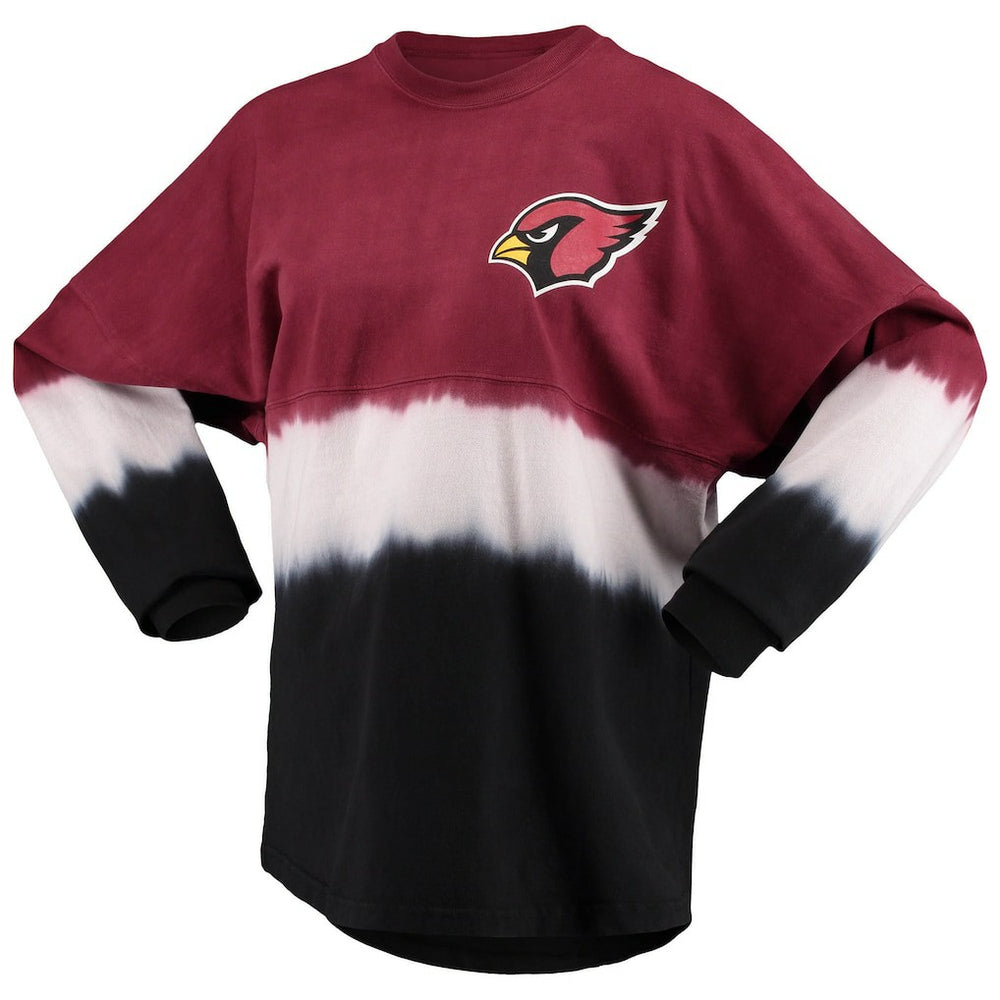 Arizona Cardinals Women's Ombre Long Sleeve T-Shirt Cardinal/White