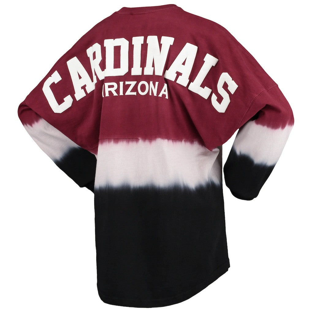 Arizona Cardinals Women's Ombre Long Sleeve T-Shirt Cardinal/White