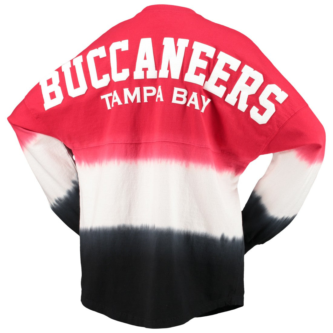 Tampa Bay Buccaneers Women's Ombre Long Sleeve T-Shirt Red/Black