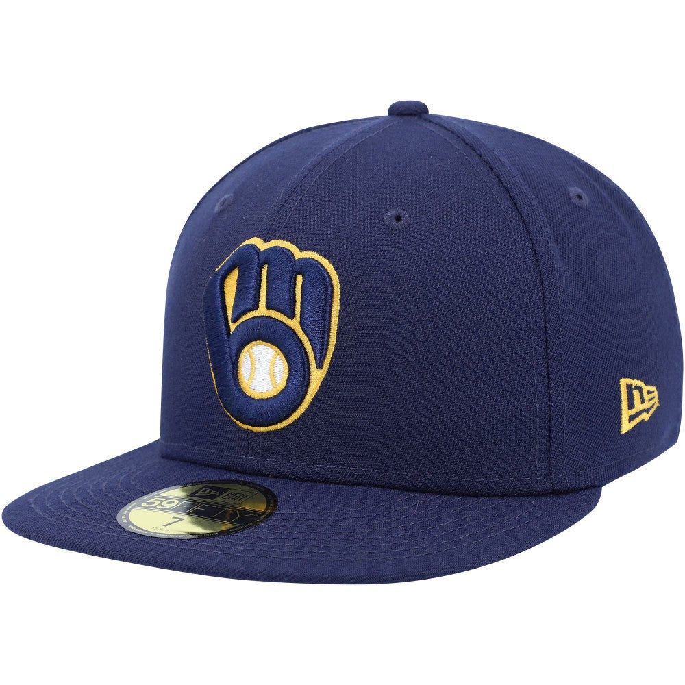 Milwaukee Brewers New Era 9/11 Memorial Side Patch 59FIFTY Fitted Hat - Navy Hats