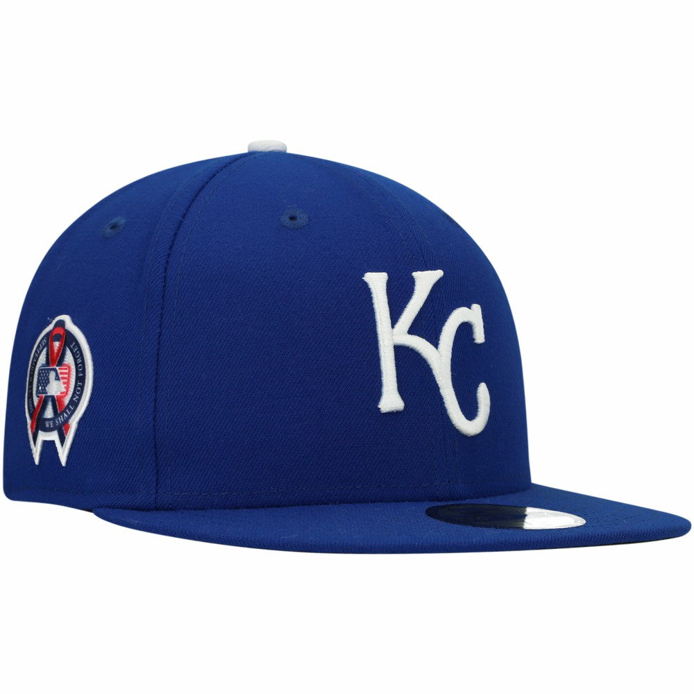 Kansas City Royals New Era 9/11 Memorial Side Patch 59FIFTY Fitted Hat - Royal Hats