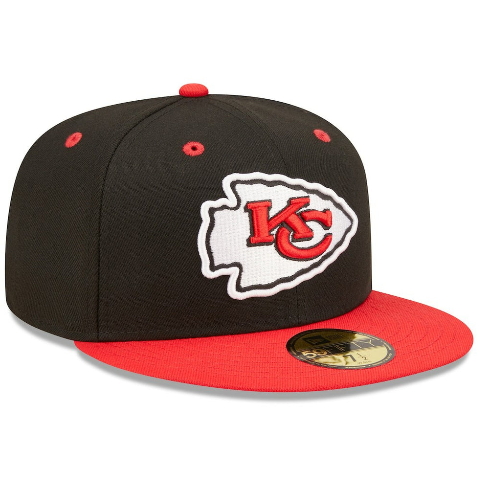 Kansas City Chiefs New Era Flipside 2Tone 59FIFTY Fitted Hat Black/Red