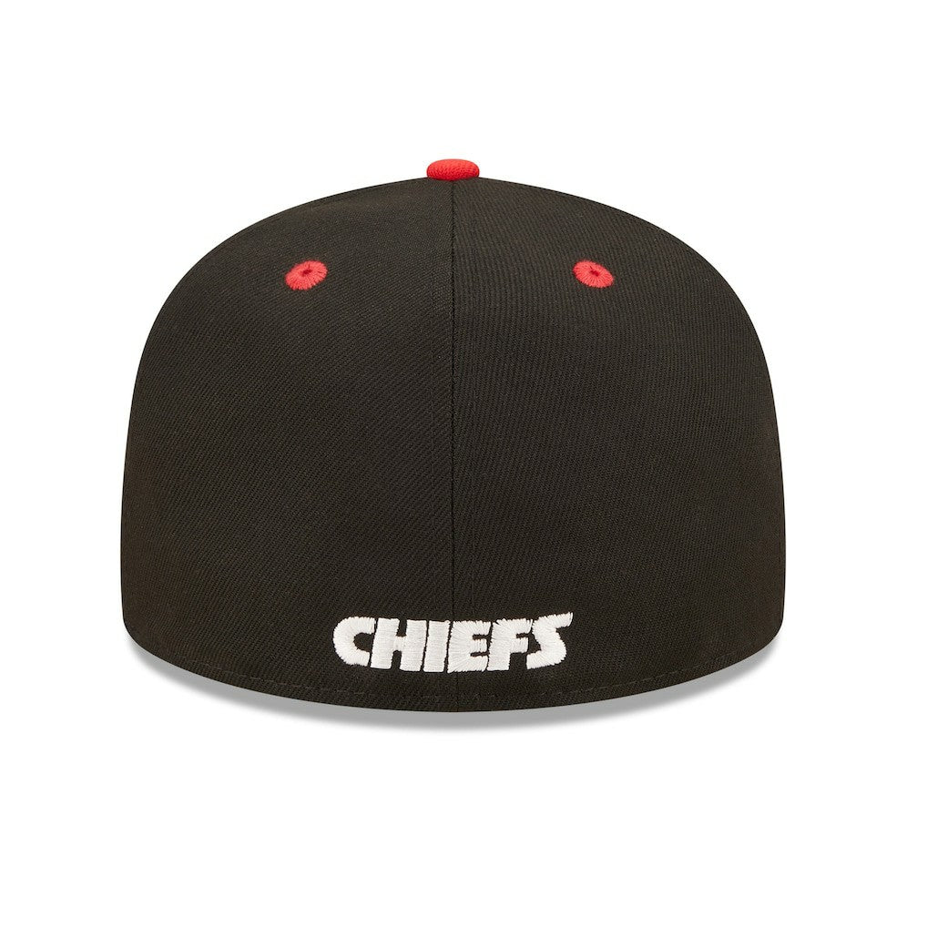 Kansas City Chiefs New Era Flipside 2Tone 59FIFTY Fitted Hat Black/Red