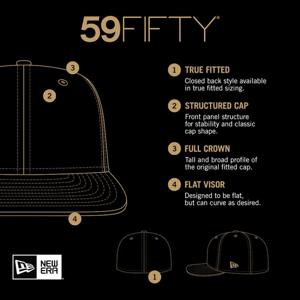 Philadelphia Eagles New Era Flipside 2Tone 59FIFTY Fitted Hat Black/
