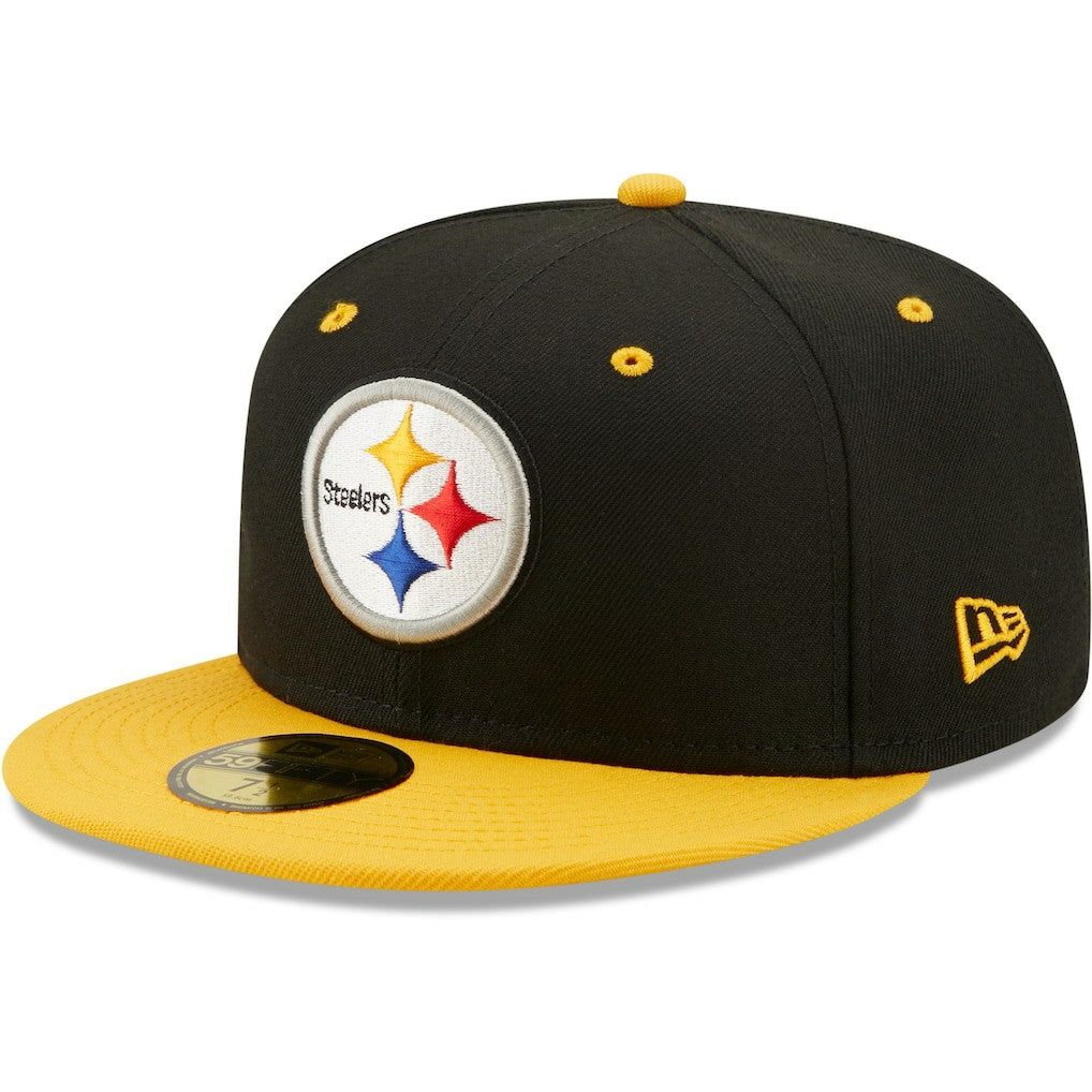 Pittsburgh Steelers New Era Flipside 2Tone 59FIFTY Fitted Hat Black/Gold