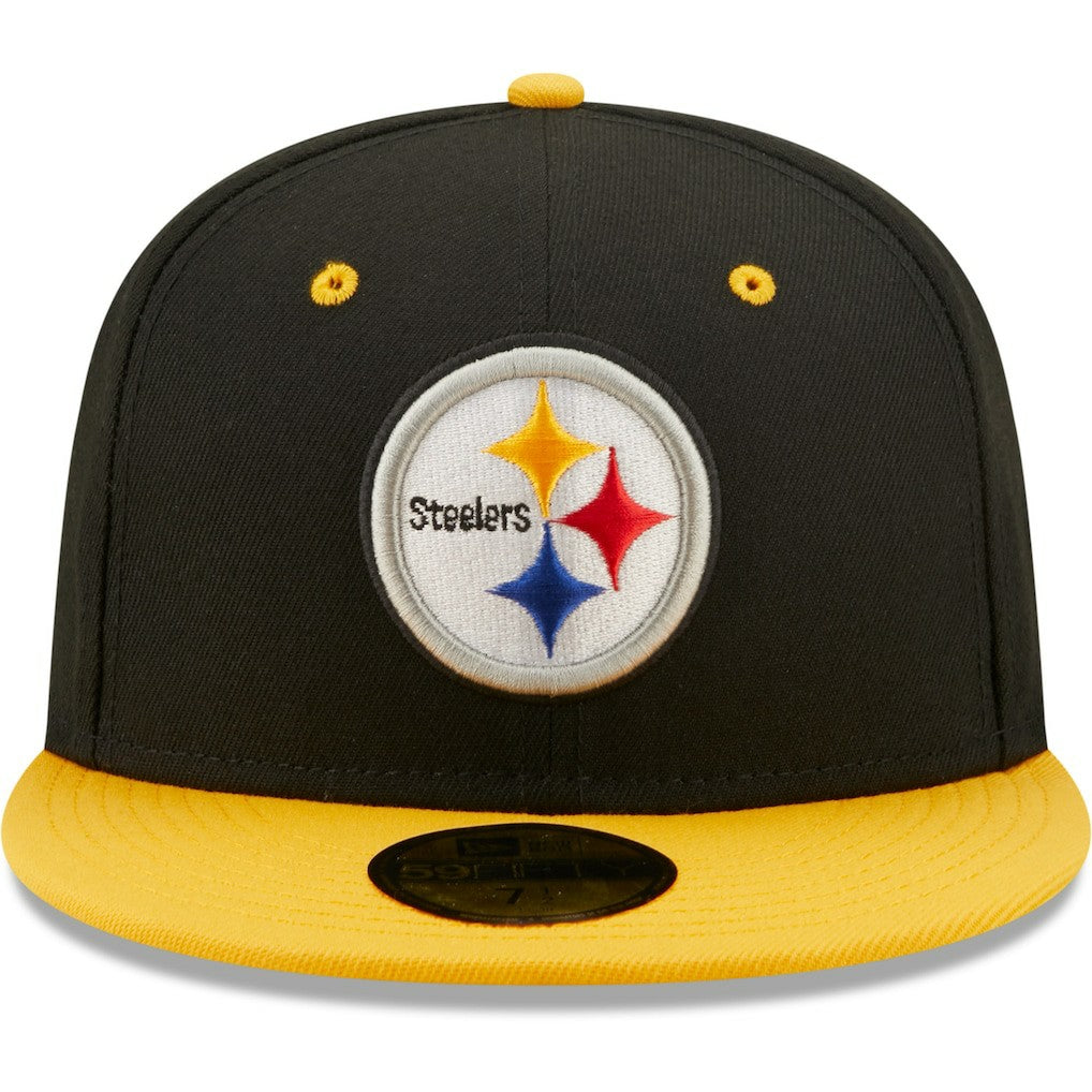 Pittsburgh Steelers New Era Flipside 2Tone 59FIFTY Fitted Hat Black/Gold