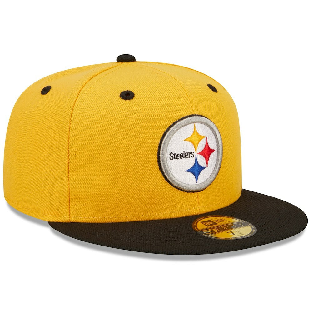 Pittsburgh Steelers New Era Flipside 2Tone 59FIFTY Fitted Hat Gold/Black