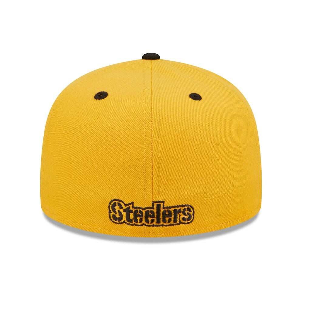 Pittsburgh Steelers New Era Flipside 2Tone 59FIFTY Fitted Hat Gold/Black