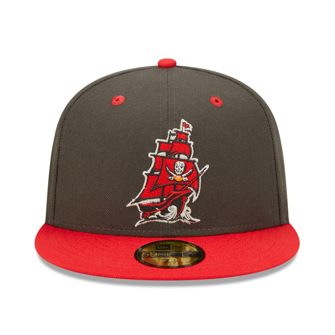 Tampa Bay Buccaneers New Era Flipside 2Tone 59FIFTY Fitted Hat Pewter/Red
