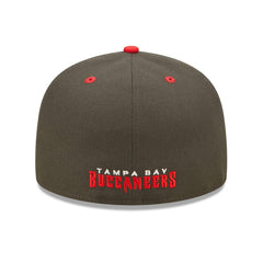 Tampa Bay Buccaneers New Era Flipside 2Tone 59FIFTY Fitted Hat Pewter/Red