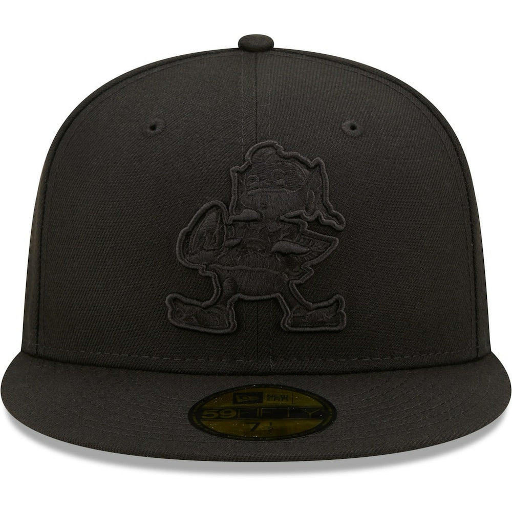 Cleveland Browns New Era Team Black on Black Alternate Logo 59FIFTY Fitted Hat