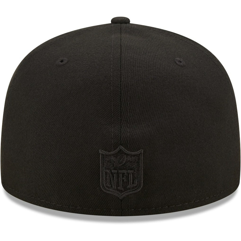 Miami Dolphins New Era Team Black on Black Alternate Logo 59FIFTY Fitted Hat
