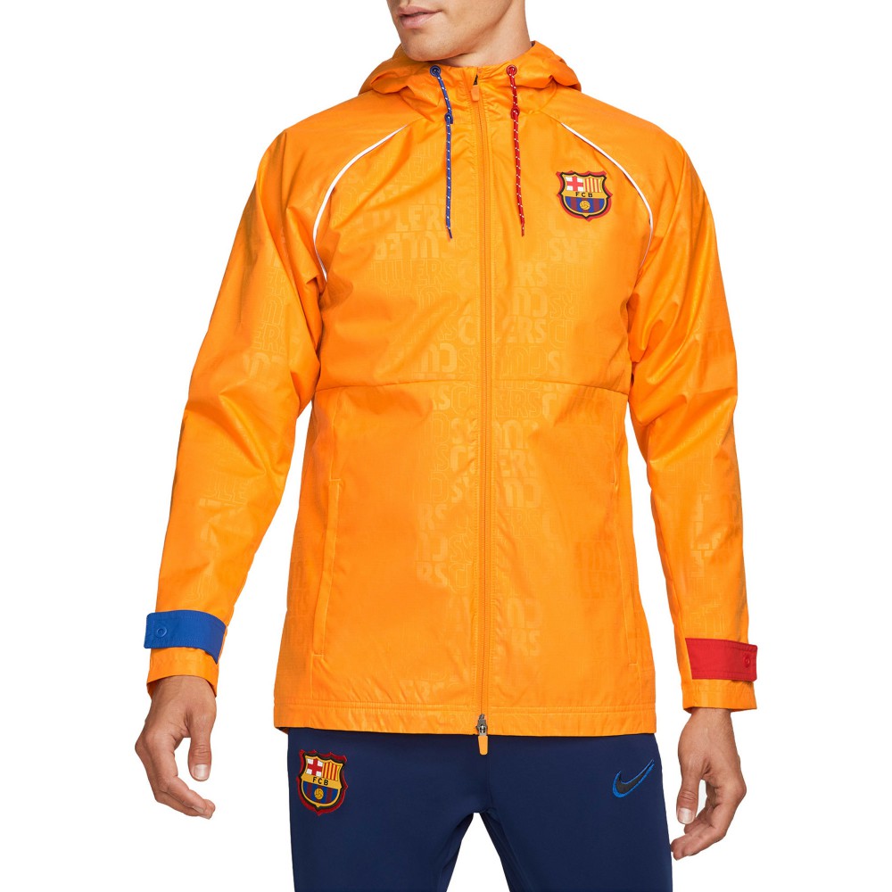 Barcelona All-Weather Full-Zip Jacket Orange