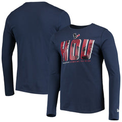 Houston Texans New Era Combine Authentic Static Abbreviation Long Sleeve T-Shirt Navy