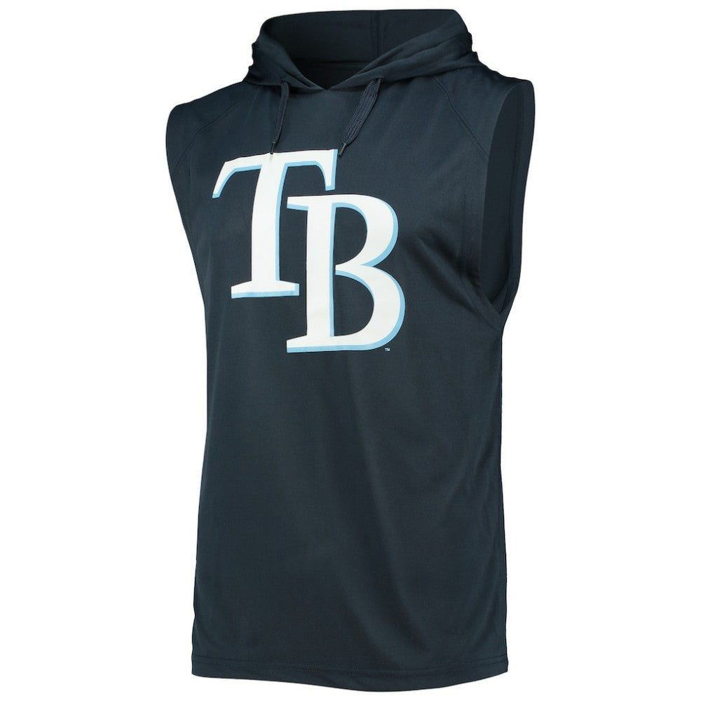 Tampa Bay Rays Stitches Sleeveless Pullover Hoodie - Navy Hoodies