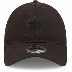 Miami Marlins New Era Black On Black Core Classic 2.0 9TWENTY Adjustable Hat Hats