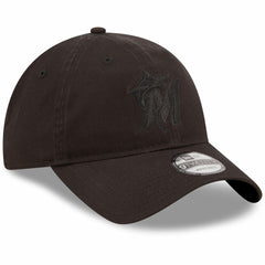 Miami Marlins New Era Black On Black Core Classic 2.0 9TWENTY Adjustable Hat Hats