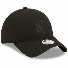 Miami Marlins New Era Women's Black on Black Core Classic II 9TWENTY Adjustable Hat Hats