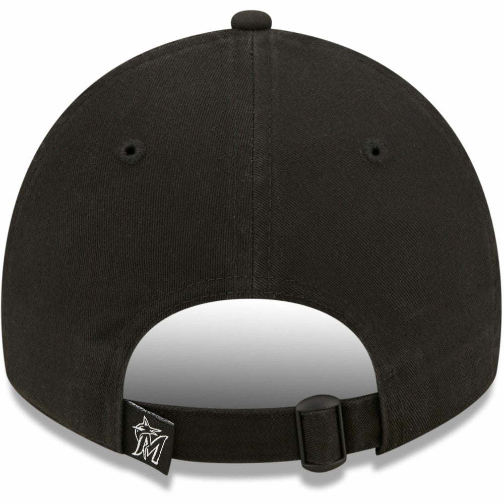 Miami Marlins New Era Women's Black on Black Core Classic II 9TWENTY Adjustable Hat Hats