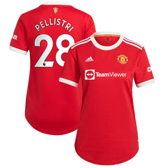 Facundo Pellistri Manchester United Women's 2021/22 Home Replica Player Jersey Red shop