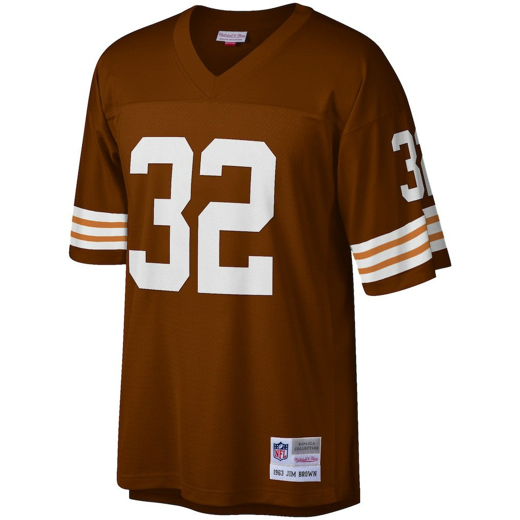 Jim Brown Cleveland Browns Big & Tall 1963 Retired Player Replica Jersey Brown