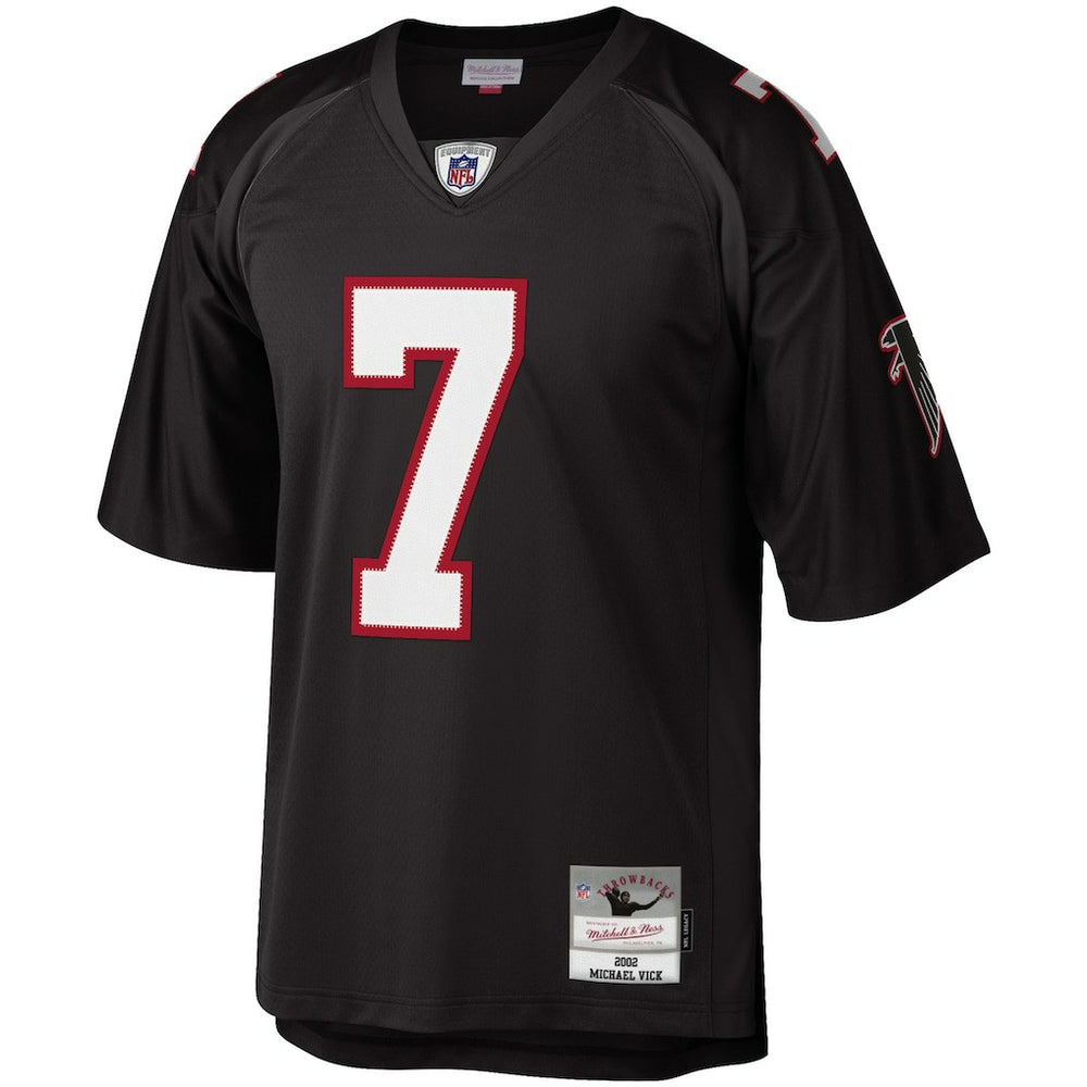 Michael Vick Atlanta Falcons Big & Tall 2002 Retired Player Replica Jersey Black
