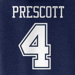 Dak Prescott Dallas Cowboys Women's Player Icon Name & Number V-Neck Pullover Hoodie Navy