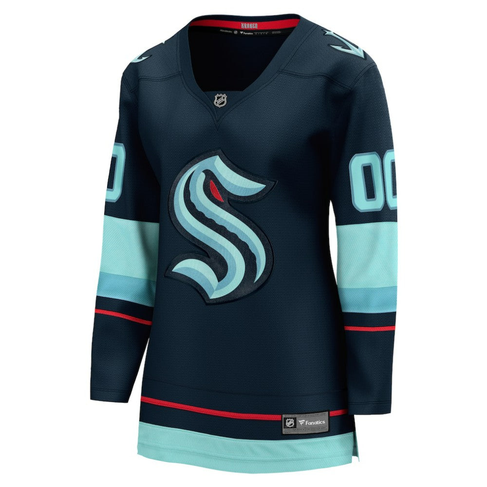 NHL,Custom Seattle Kraken Fanatics Women's Home Breakaway Custom Jersey - Deep Sea Blue
