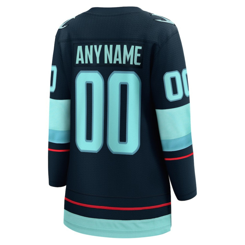 NHL,Custom Seattle Kraken Fanatics Women's Home Breakaway Custom Jersey - Deep Sea Blue