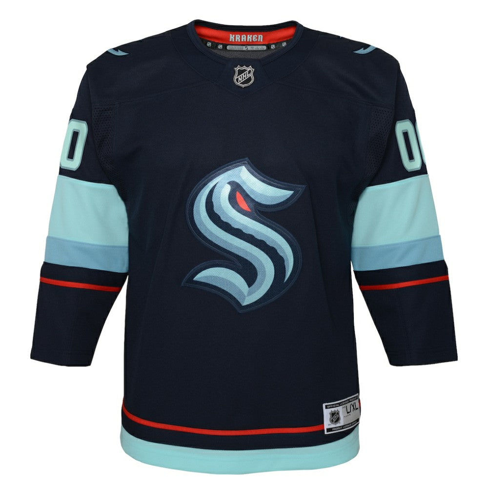 NHL,Custom Seattle Kraken Youth Home Premier Custom Jersey - Navy