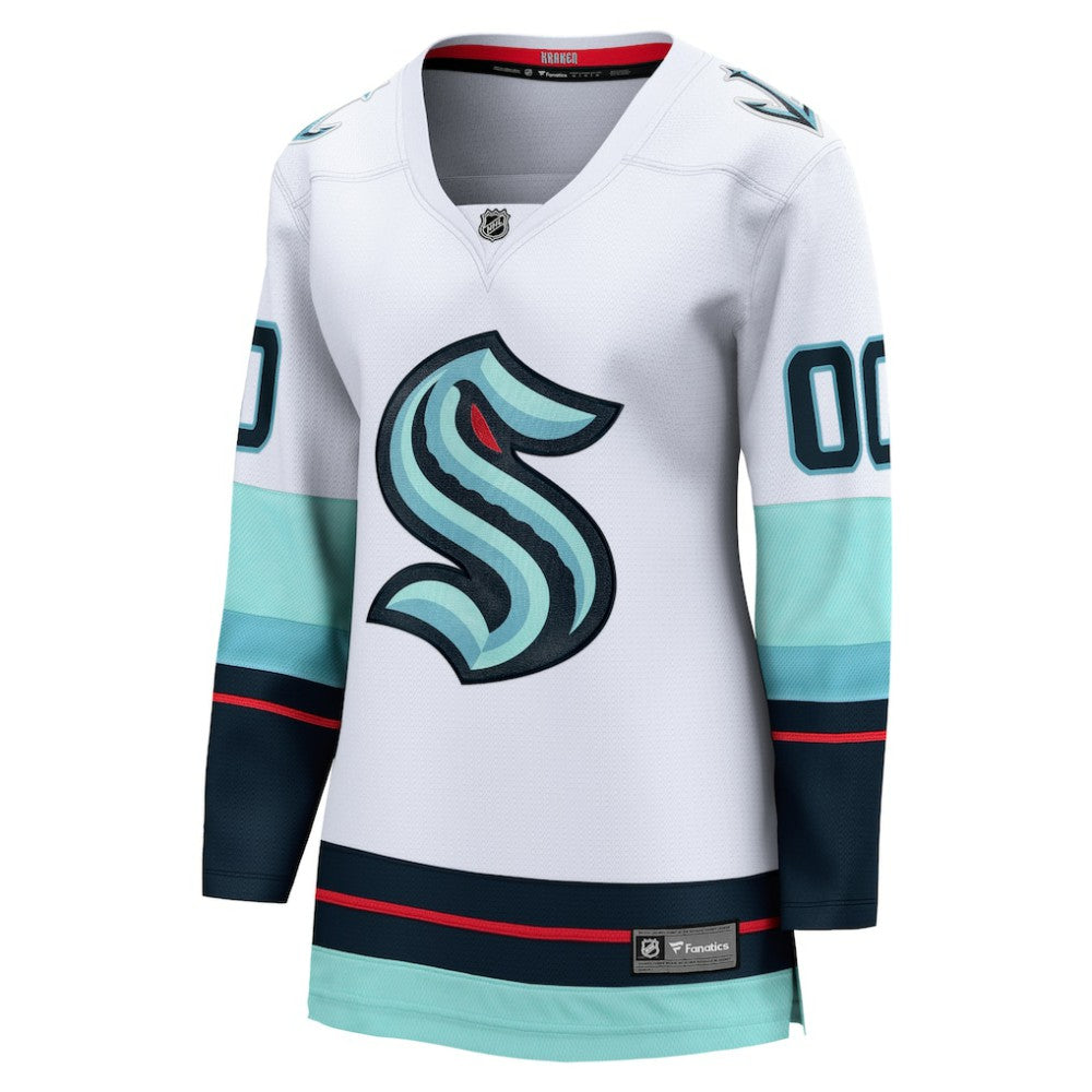 NHL,Custom Seattle Kraken Fanatics Women's Away Breakaway Custom Jersey - White