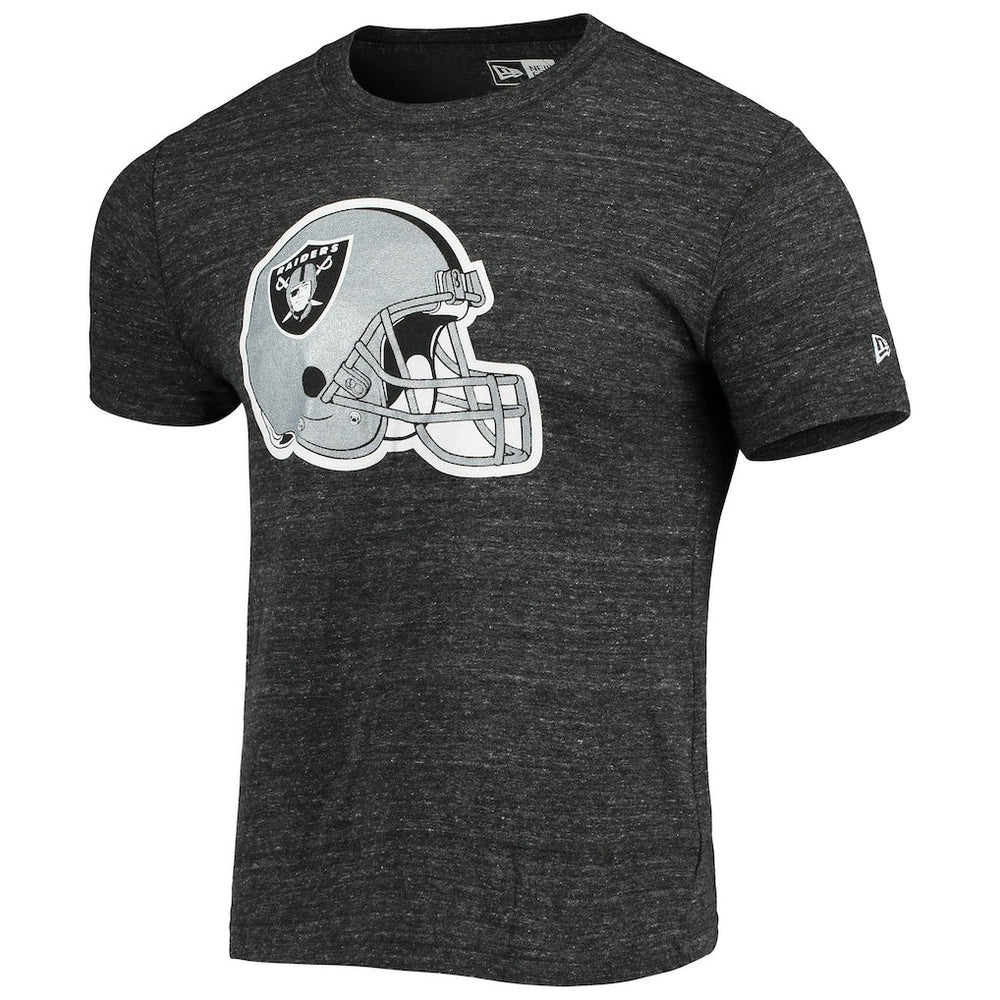 Las Vegas Raiders New Era Helmet Logo Tri-Blend T-Shirt Black