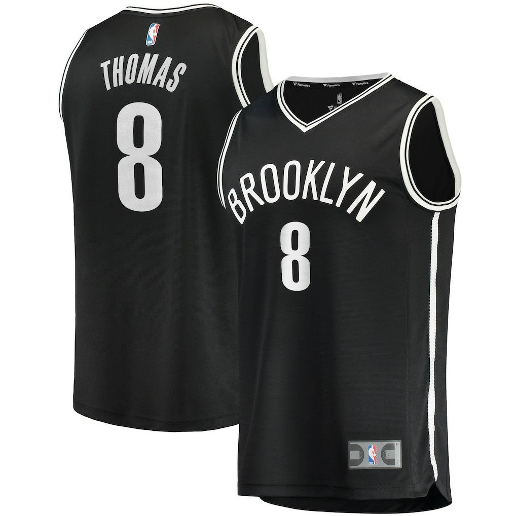 Cam Thomas Brooklyn Nets 2021 NBA Draft First Round Pick Fast Break Replica Jersey Black Icon Edition