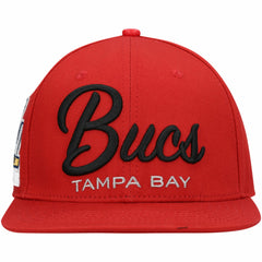 Tampa Bay Buccaneers Pro Standard LV Super Bowl Champions Script Wordmark Snapback Hat Red