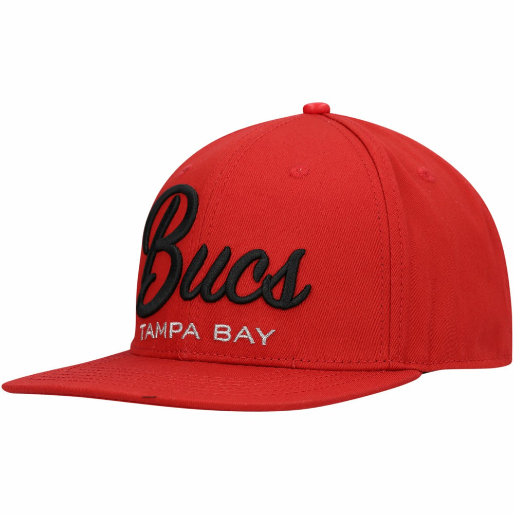 Tampa Bay Buccaneers Pro Standard LV Super Bowl Champions Script Wordmark Snapback Hat Red