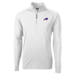 Buffalo Bills Cutter & Buck Adapt Eco Knit Quarter-Zip Pullover Jacket White