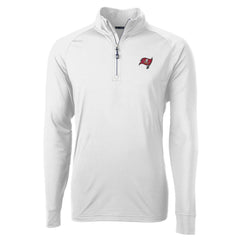 Tampa Bay Buccaneers Cutter & Buck Adapt Eco Knit Quarter-Zip Pullover Jacket White