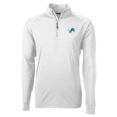 Detroit Lions Cutter & Buck Adapt Eco Knit Quarter-Zip Pullover Jacket White